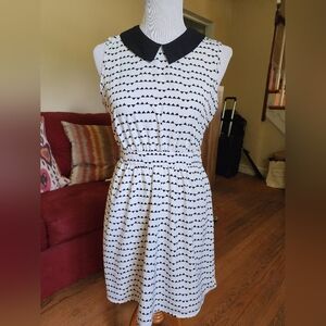 One Clothing Black and White Pleated Sundress